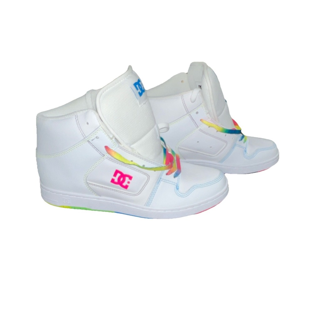 24N14/DC Manteca 4 HI Women's High Top Skate Sneakers White/Multicolo Size 9.5 - Picture 4 of 11